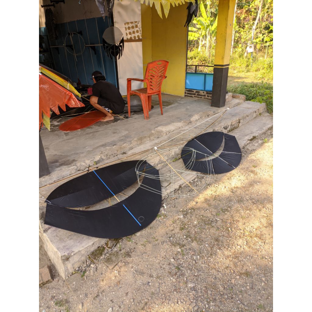 layangan gapangan pegon ceper ukuran 1meter