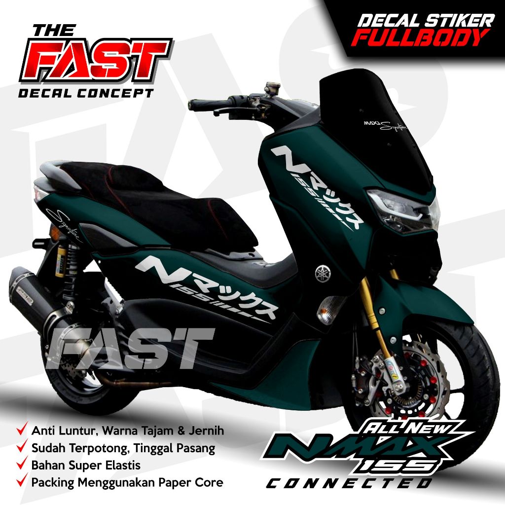 Stiker Decal Nmax New Terbaru Full Body Anti Luntur Motif Jepang Simpel Sticker Striping Nmax New