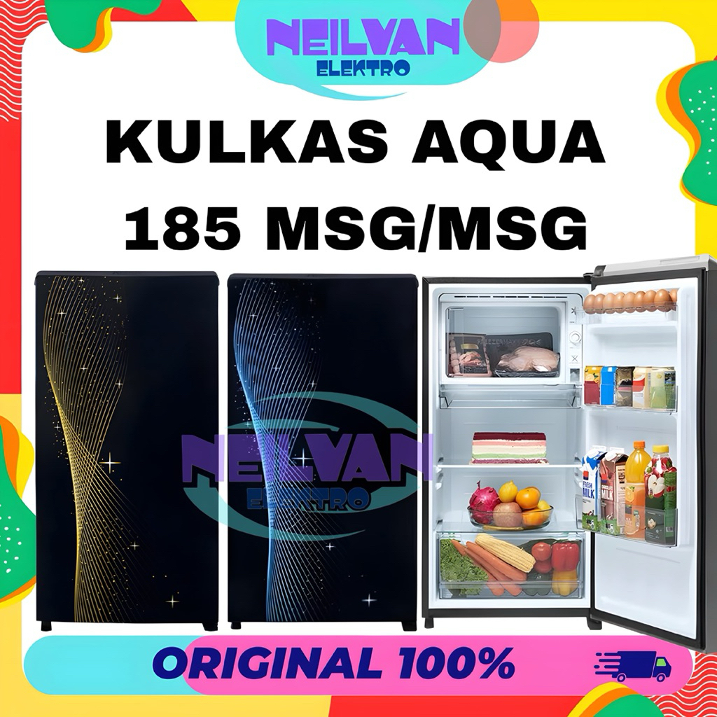 Kulkas aqua 1 pintu big freezer kulkas 1 pintu aqua 185 msb/msg