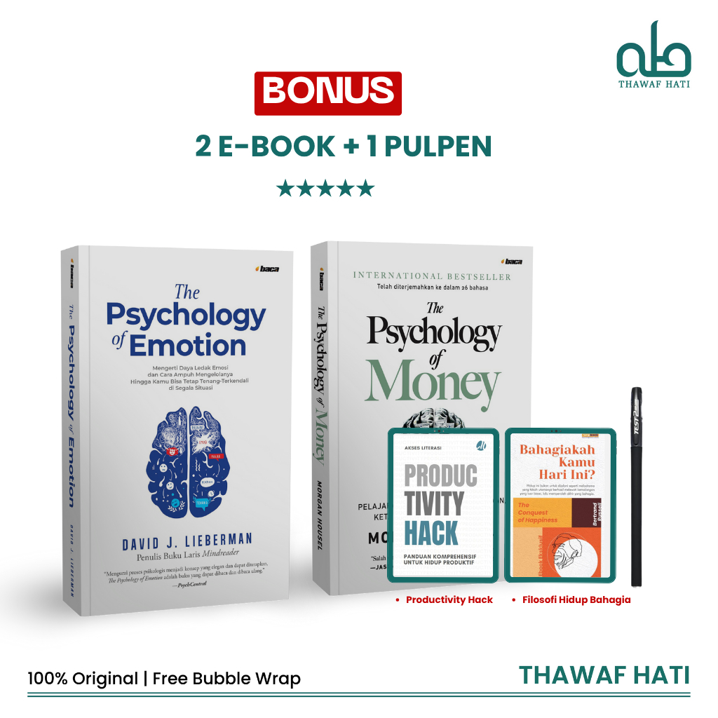 Paket Hemat The Psychology of Money dan The Psychology of Emotion - Buku Psikologi Keuangan dan Emos