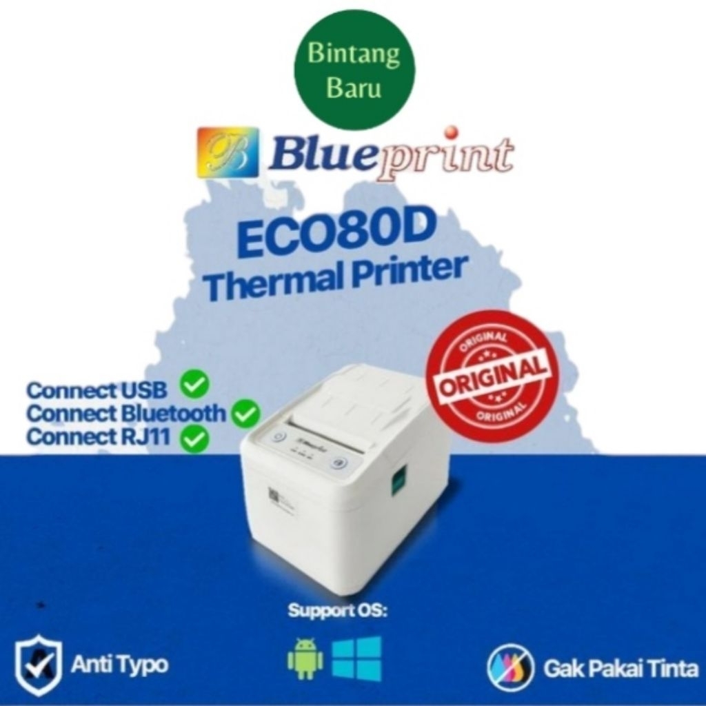 Printer Thermal 80mm Blueprint ECO 80D ECO 80 D Printer Thermal Blueprint 80mm USB Bluetooth Printer