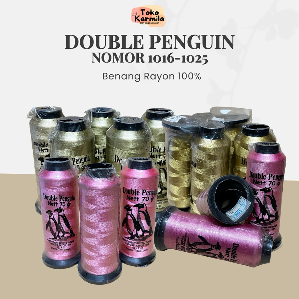 Benang Bordir (1016-1025) - DOUBLE PENGUIN RAYON 100%