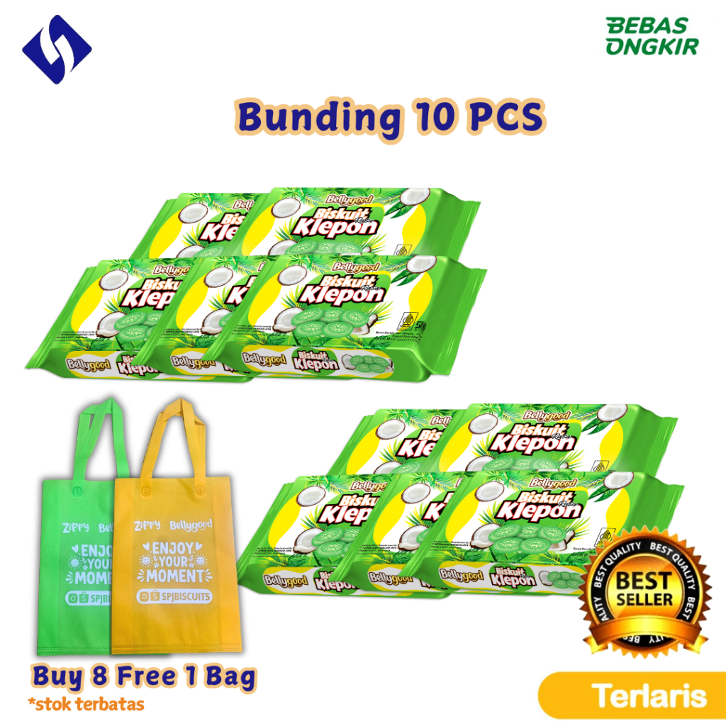 

Forcysn Family Pack Bellygood Biskuit Rasa Klepon 105 Gr - Isi 5 & 10 Pcs