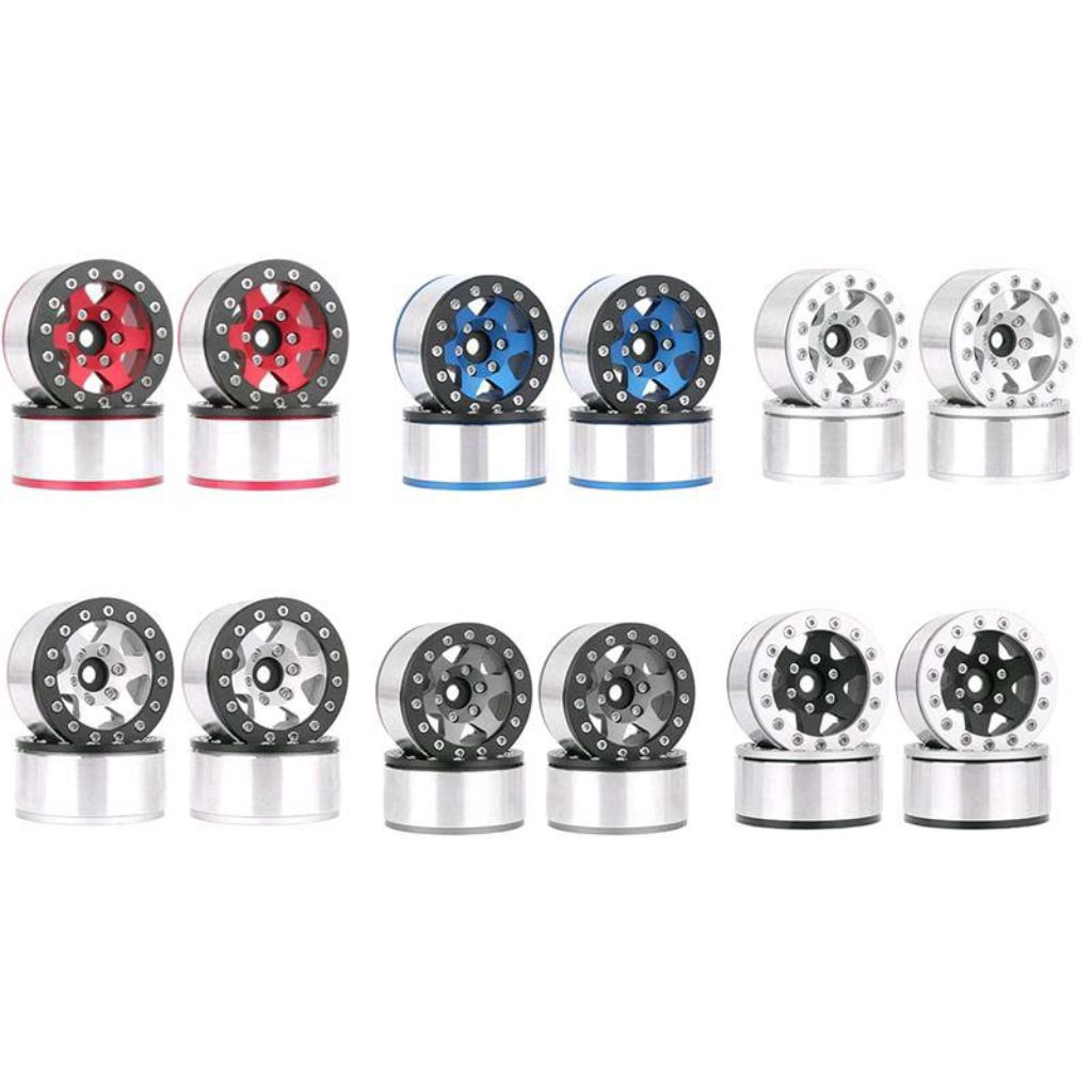 4pcs Metal Velg Beadlock velg 1.55  Rc Axial scx10 D90 D110 LC80 LC70 1/10 Mn128 1/12