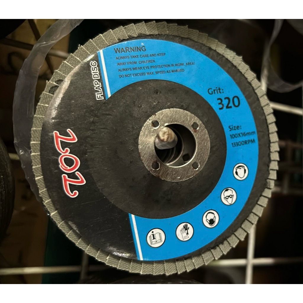 TOT Amplas Susun Flap Disc 4” Grit 320 Amplas Tumpuk