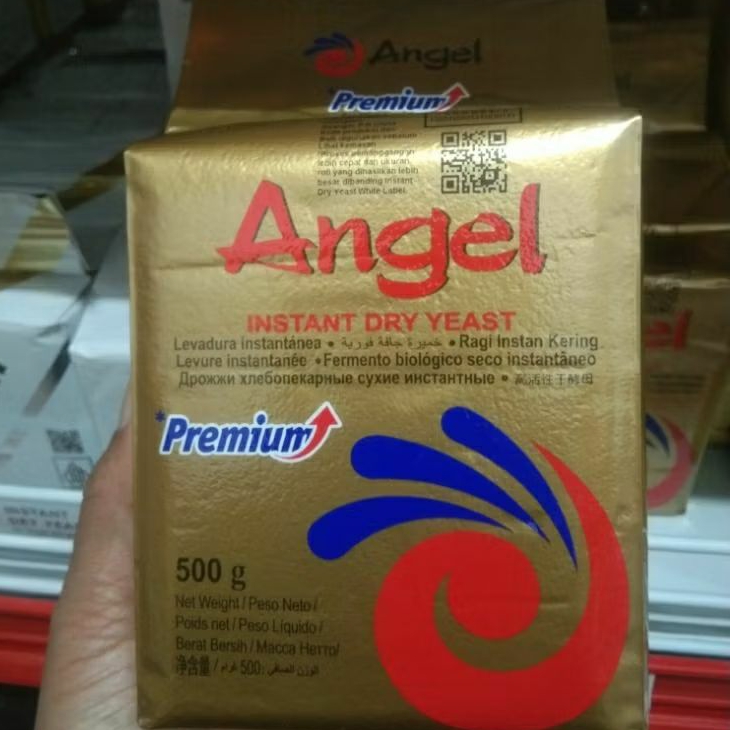 

Ragi Angel gold premium Instant Yeast roti manis, roti tawar, donat, bakpao, burger, dan hotdog bun.