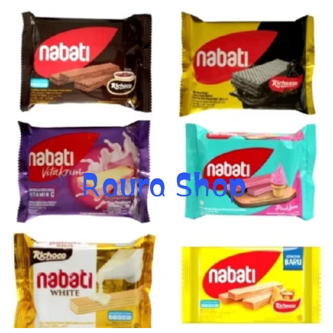 Nabati Wafer Reguler 50gr Keju / Vanila White / Pink lava / Richoco / Butter Caramel / Vitakrim Yogu