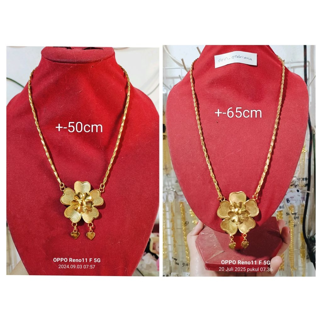 kalung padi bunga 2, 3 dan 4 suku sepuh emas