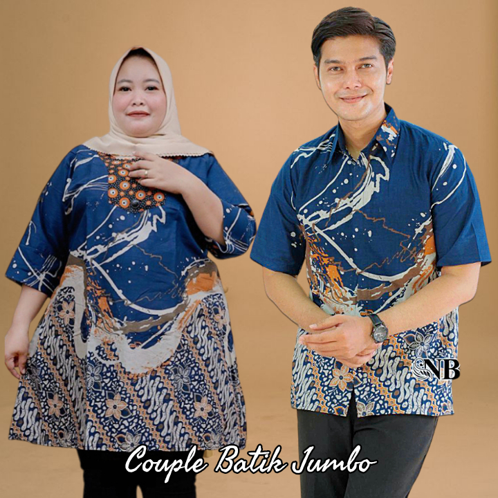 Baju Couple Batik Jumbo Ld 140 Bahan Kain Batik Halus Motif Terbaru