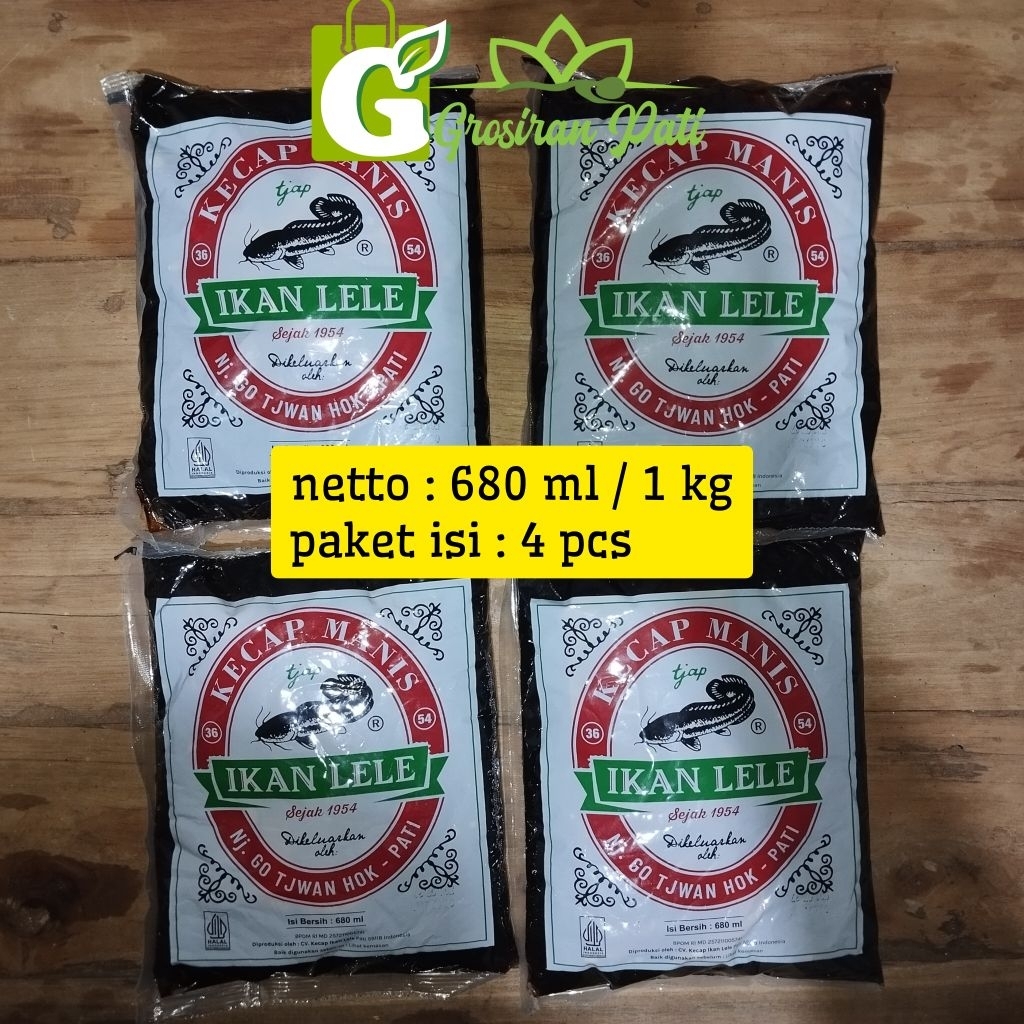 

kecap lele 680ml / 1kg paket isi : 4 pcs