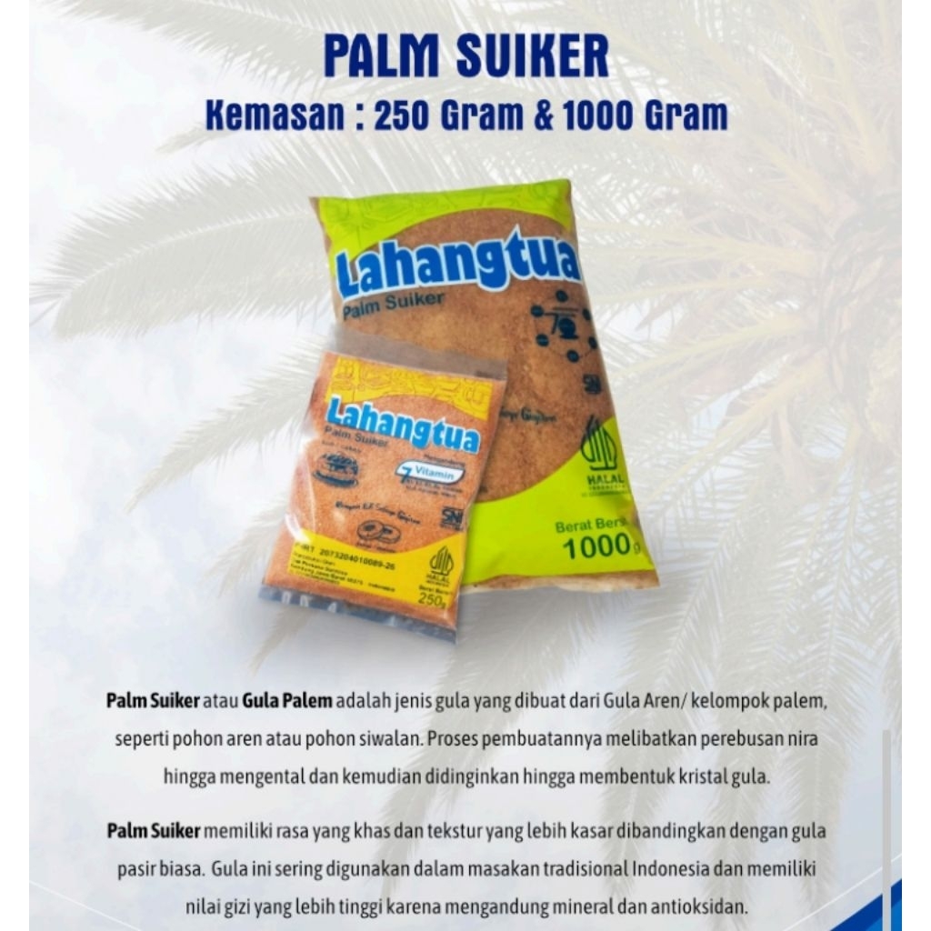 

gula semut kuning 250gr (palm suiker) merek lahangtua