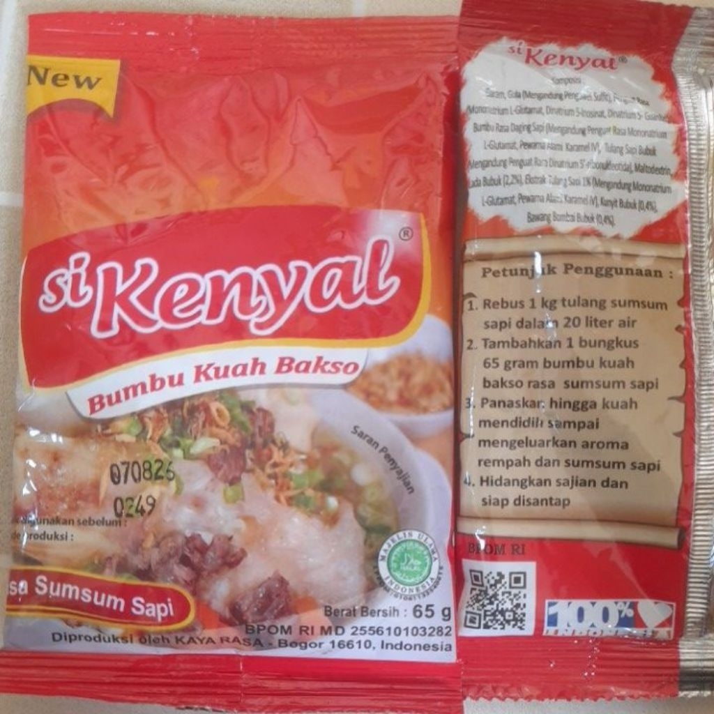 

Bumbu KUAH BAKSO rasa Sumsum Sapi SI KENYAL 65g