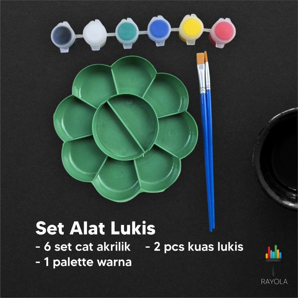 

Set Alat Melukis Lengkap Cat Akrilik, Palette, dan Kuas
