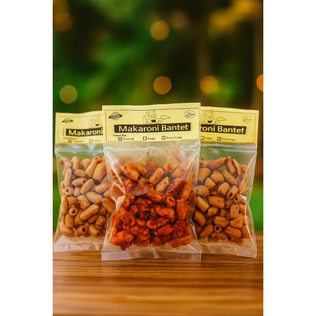 

MAKARONI BANTET 40 GRAM/MAKARONI BANTET CAP KOKI 40GRAM/SNACK MAKARONI