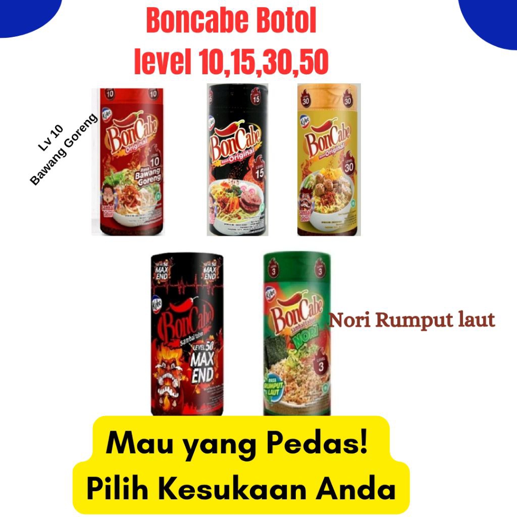 

BonCabe Tabur Botol level 3,10,15, 30, 50