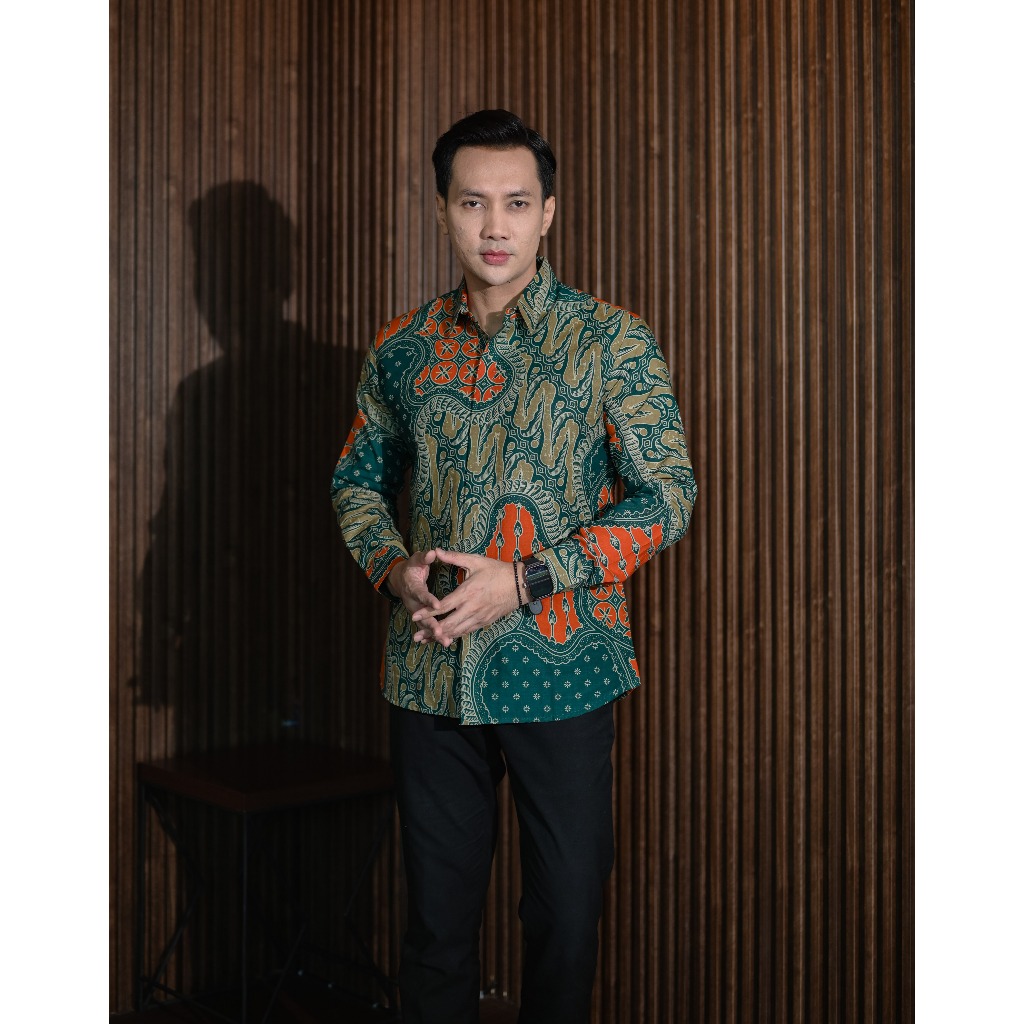 Baju Batik Pria Slimfit Mewah Terbaru 2025 Batik Pria Lengan Panjang Lapis Furing Kualitas Premium