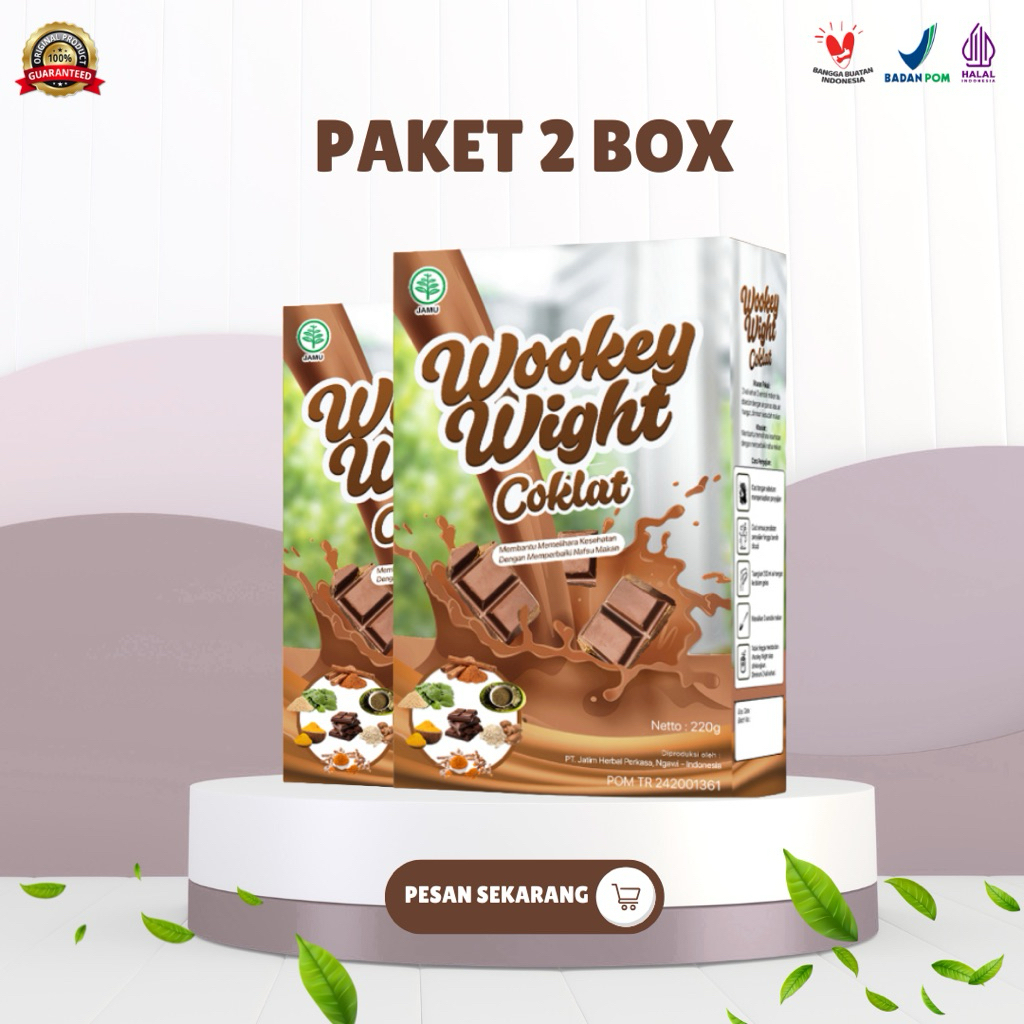 

PAKET COMBO [ 2 BOX ] - Wokey Wight Rasa Coklat - Susu Penambah Berat Badan 220gr