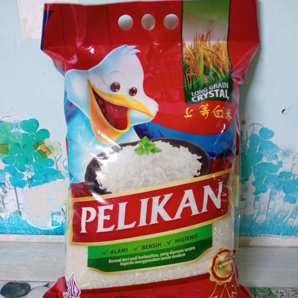 

Beras pelikan 5kg (3pcs)