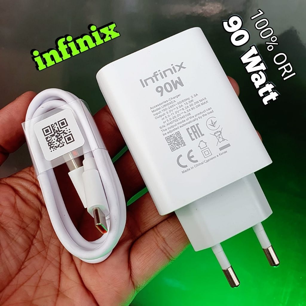 Charger INFINIX 90watt asli copotan HP Note 50 pro Original 100%