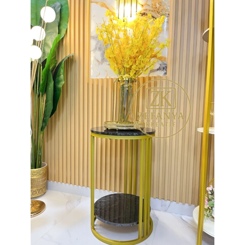 ZEFANYA- Meja Sudut Ruang Tamu / Meja Sudut Ruang Tamu Aesthetic/Meja bunga /Meja sudut cofee table 