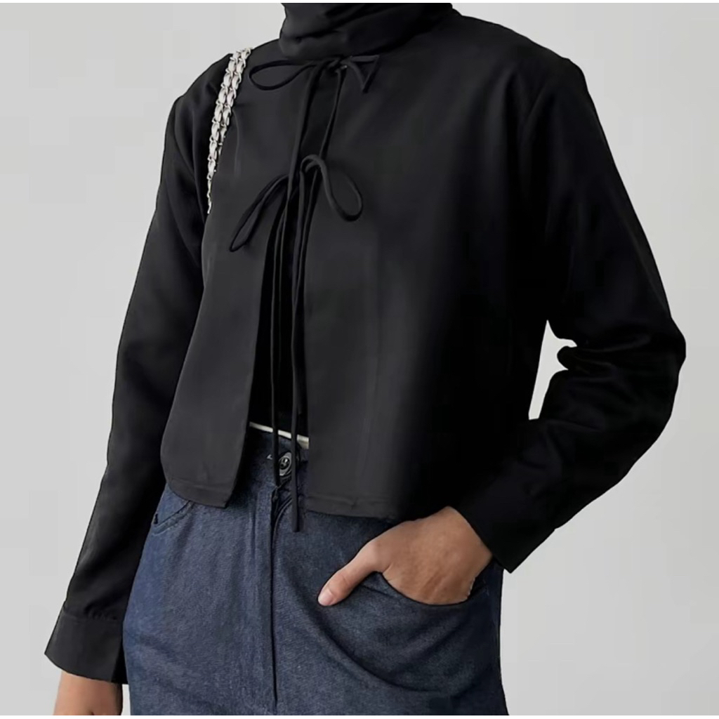 [Preloved] ECINOS - Solar Tie Top - Atasan Wanita (Hitam)