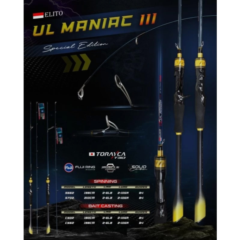 Joran Elito UL Maniac Gen 3 III | Joran Spinning Solid Carbon Ring Fuji