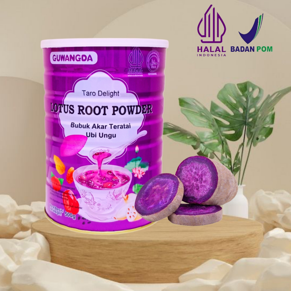 

RASA UBI UNGU BUBUR AKAR TERATAI/LOTUS ROOT POWDER Makanan Diet sehat 500g (Halal & BPOM)