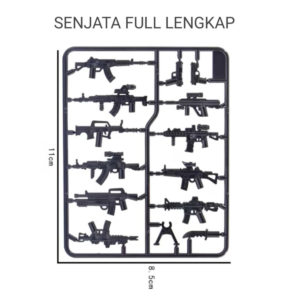 Senjata Lego Polisi Minifigures Swat Ghost Military 1set Lengkap