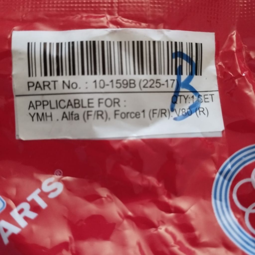 RUJI / JARI- JARI VELG 10 -159B ( 225 - 17 )  YAMAHA  ALFA / FORCE- 1 / V 80  Indopats