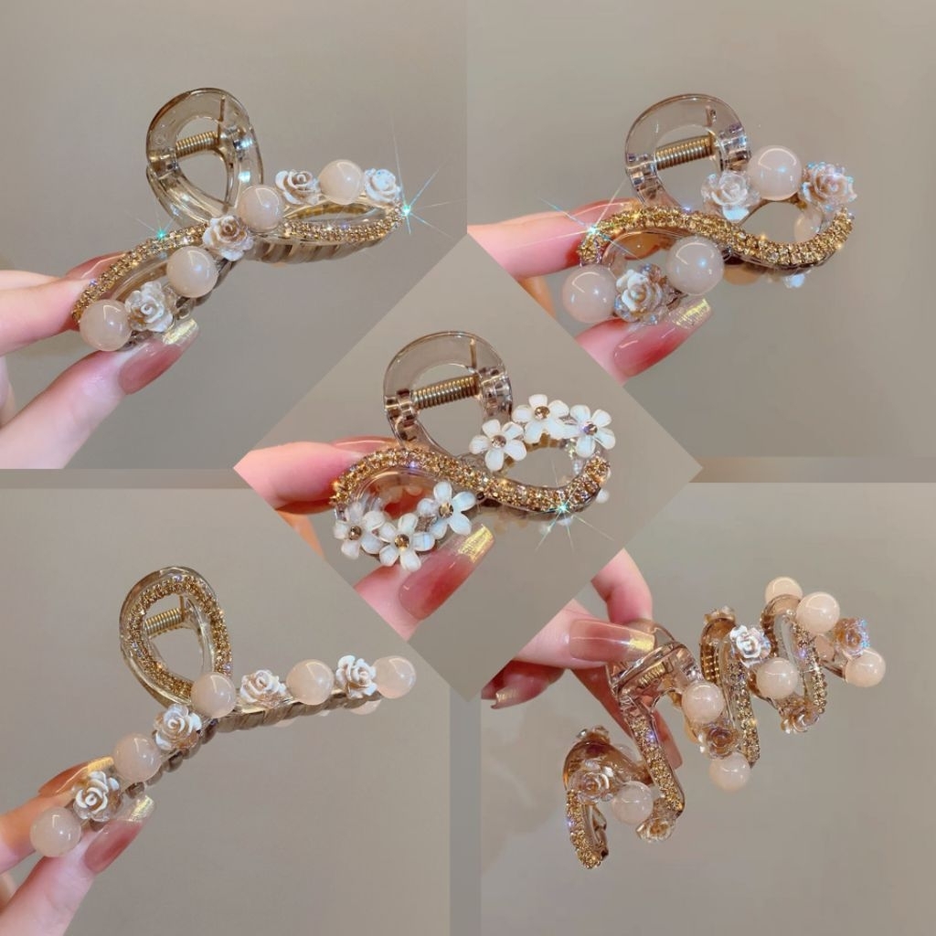 jepit jedai rambut korean style/jepit rambut jedai/jepit rambut manik bunga