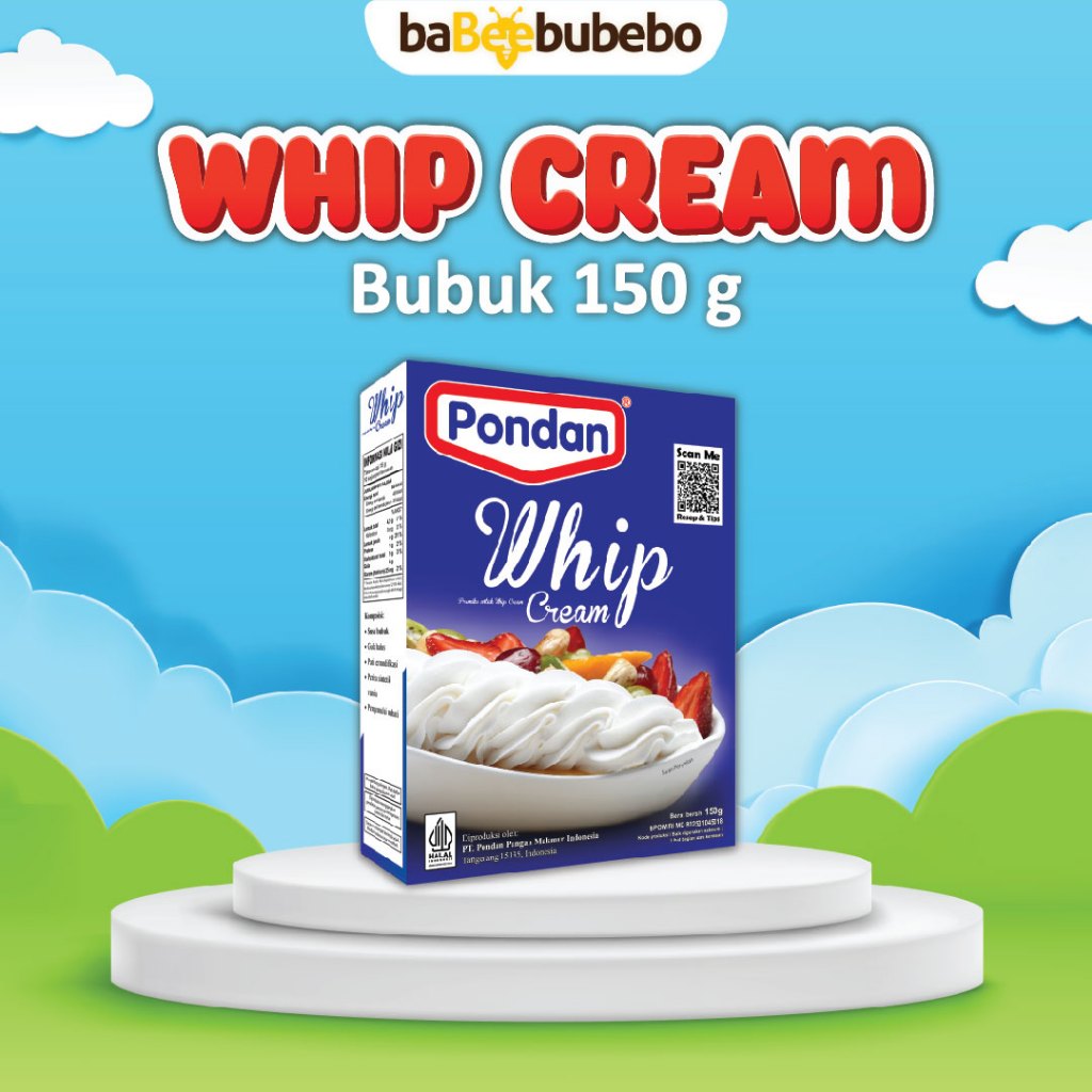 

Pondan Whip Cream Bubuk 150g Whipped Cream bubuk