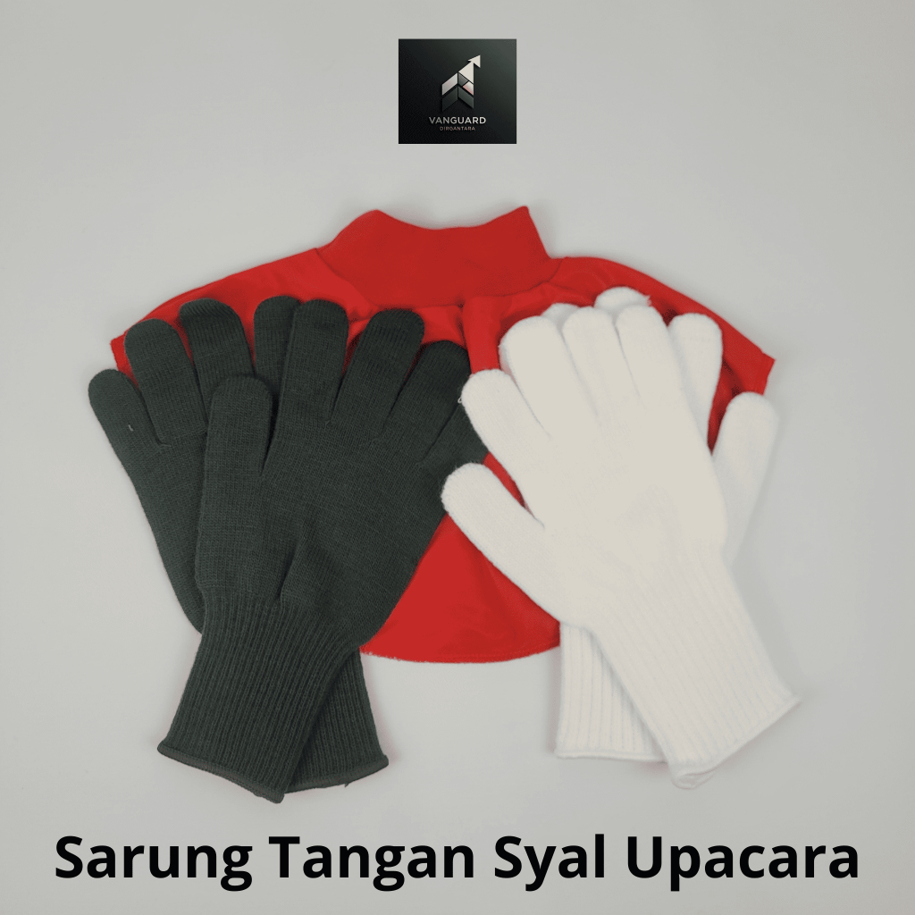 Syal Merah Upacara | Syal Merah TNI | Scarf Merah TNI | Scarf Upacara Merah TNI | Sarung Tangan Upac