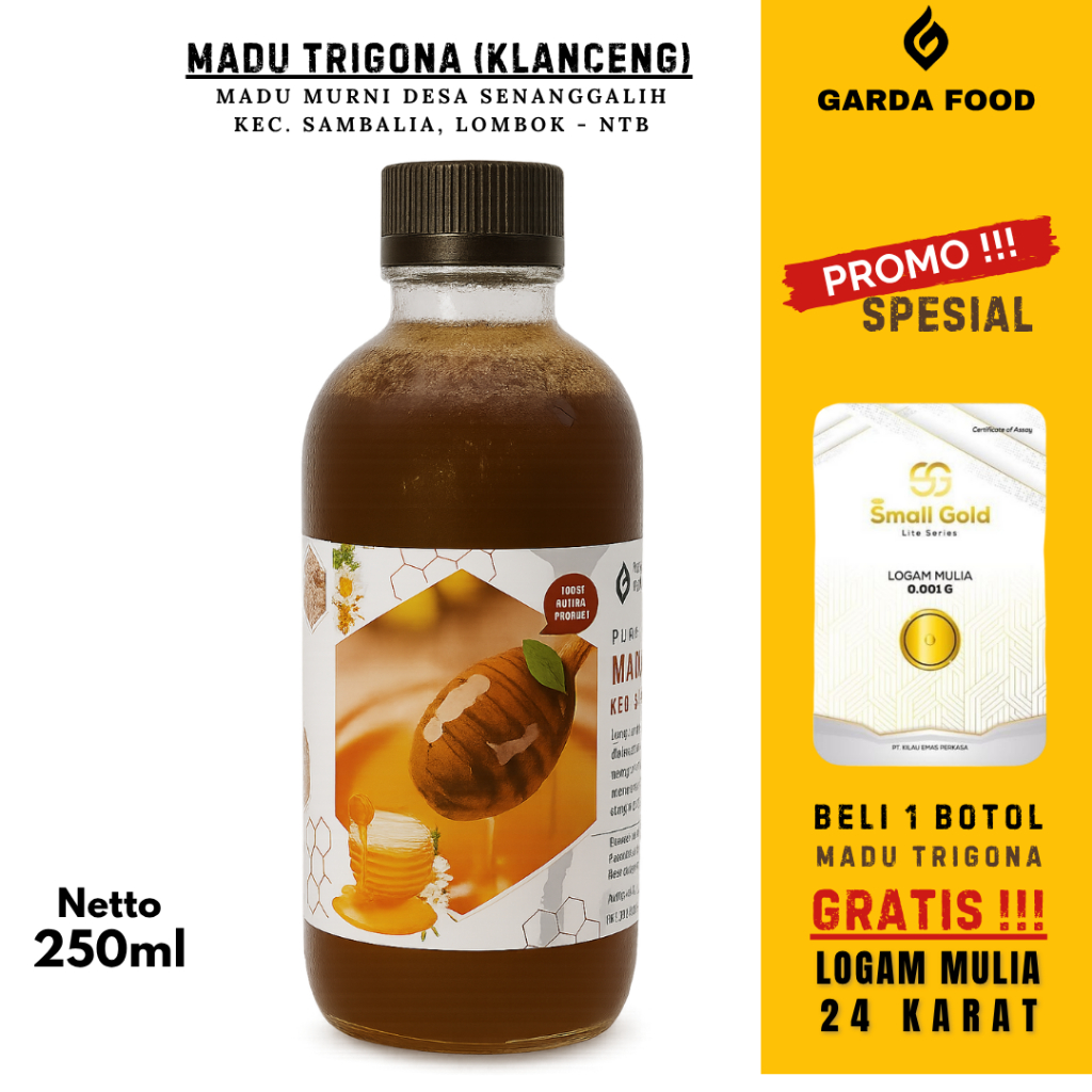 

Madu Trigona Klanceng Murni Asli 100% Tanpa Campuran Desa Senanggalih Kec. Sambalia Kab. Lombok NTB