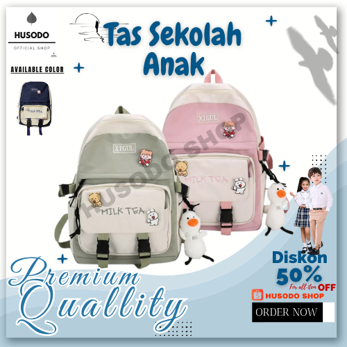HUSODO SHOP | Ransel Anak / Backpack Anak / Tas Anak Perempuan / Tas Sekolah TK SD SMP Kode HSD03 | 