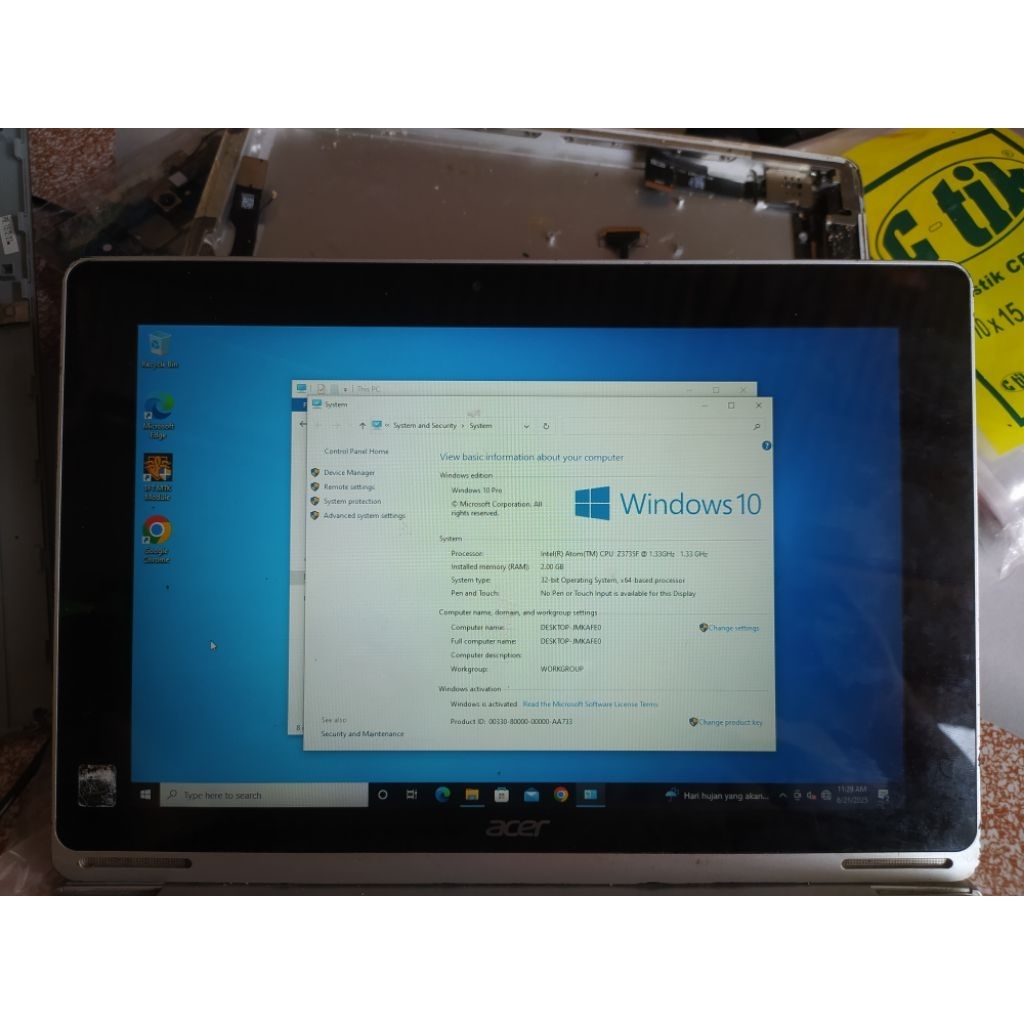 lcd acer aspire switch 10 ori copotan
