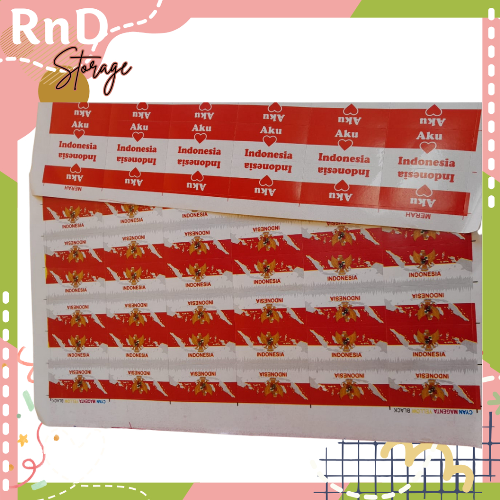

[isi 100pcs] stiker pipi / stiker merah putih HUT RI
