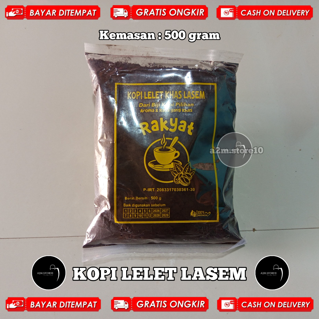 

500 GRAM PROMO KOPI LELET LASEM TERMURAH PALING LARIS PREMIUM | KOPI BUBUK KOPI HITAM ROBUSTA VIRAL