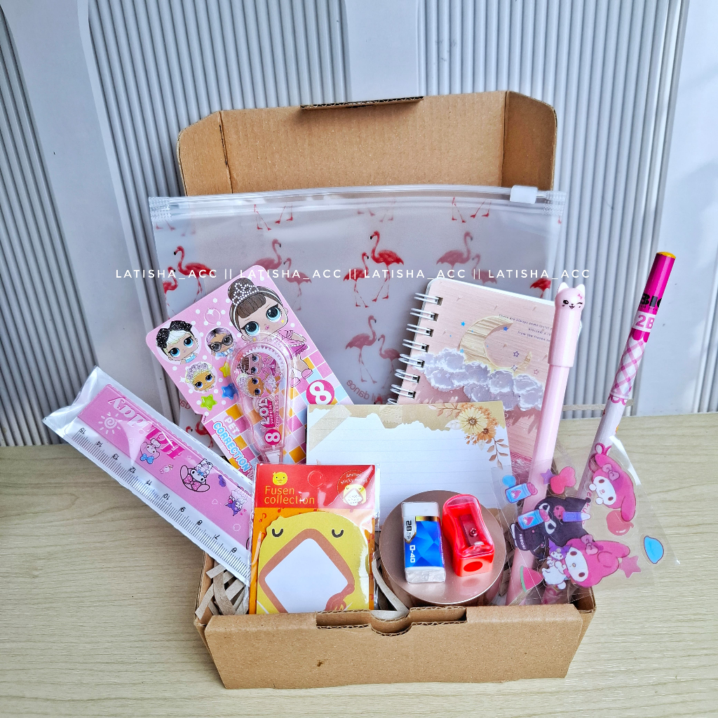 

PAKET 4 ALAT TULIS 8IN1 / STATIONERY SET FANCY / ALAT TULIS SET / STATIONERY SET