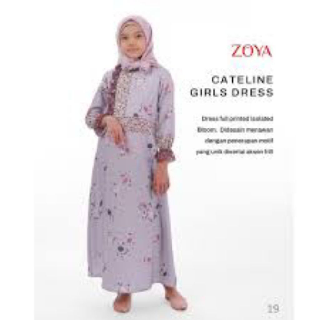 Zoya Cataline dress anak zoya gamis anak Zoya Terbaru