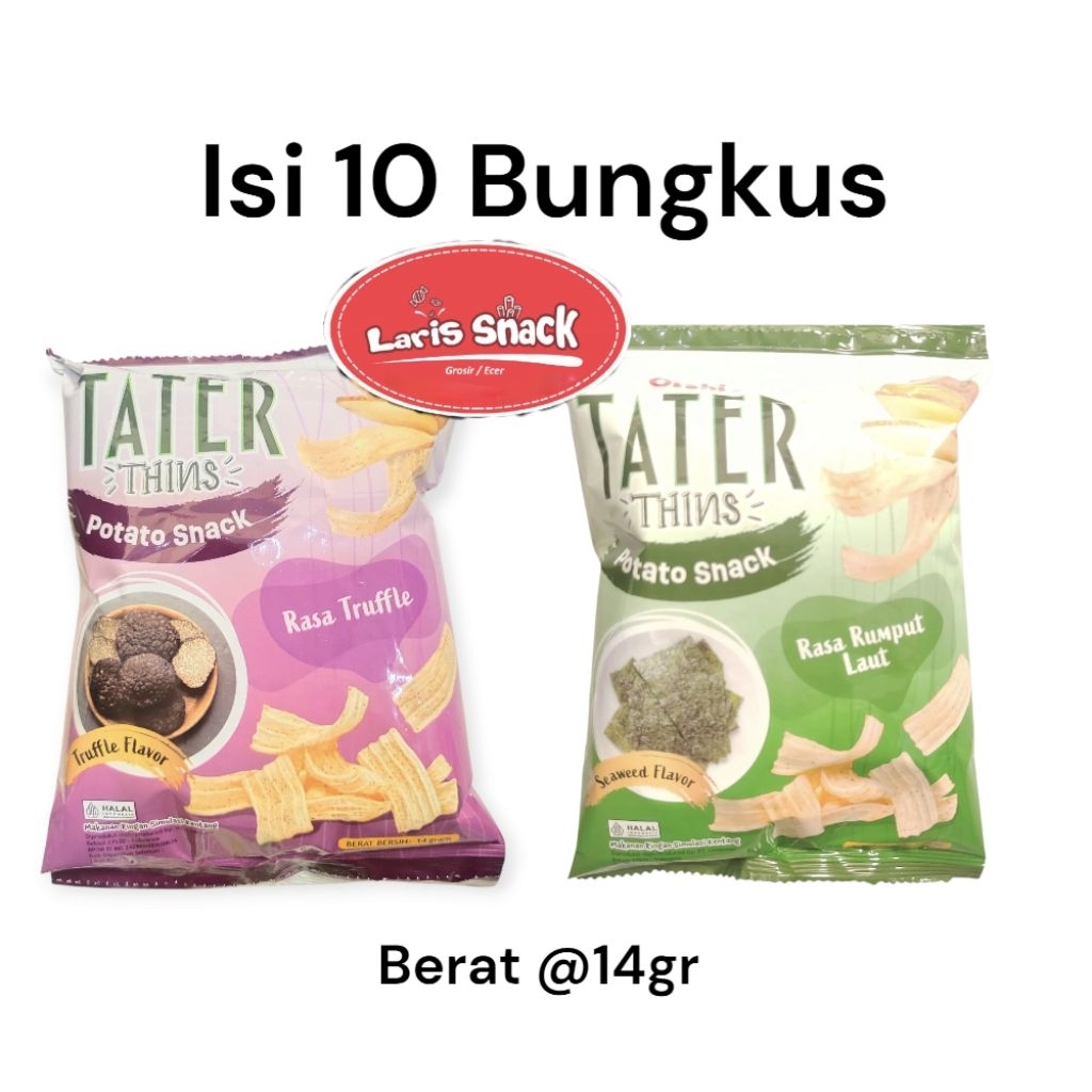 

Oishi Tater Potato Snack Aneka Rasa @14gr (Isi 10 Bks)