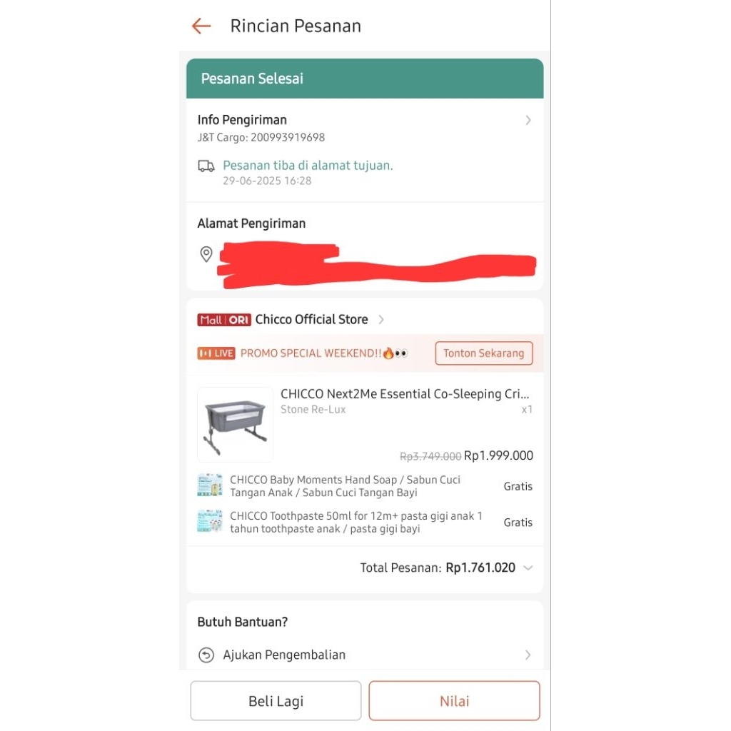 preloved chicco next2me essential