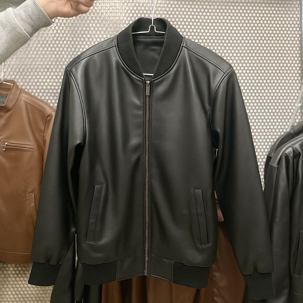 Jaket Kulit Bomber Pria Asli Domba Garut