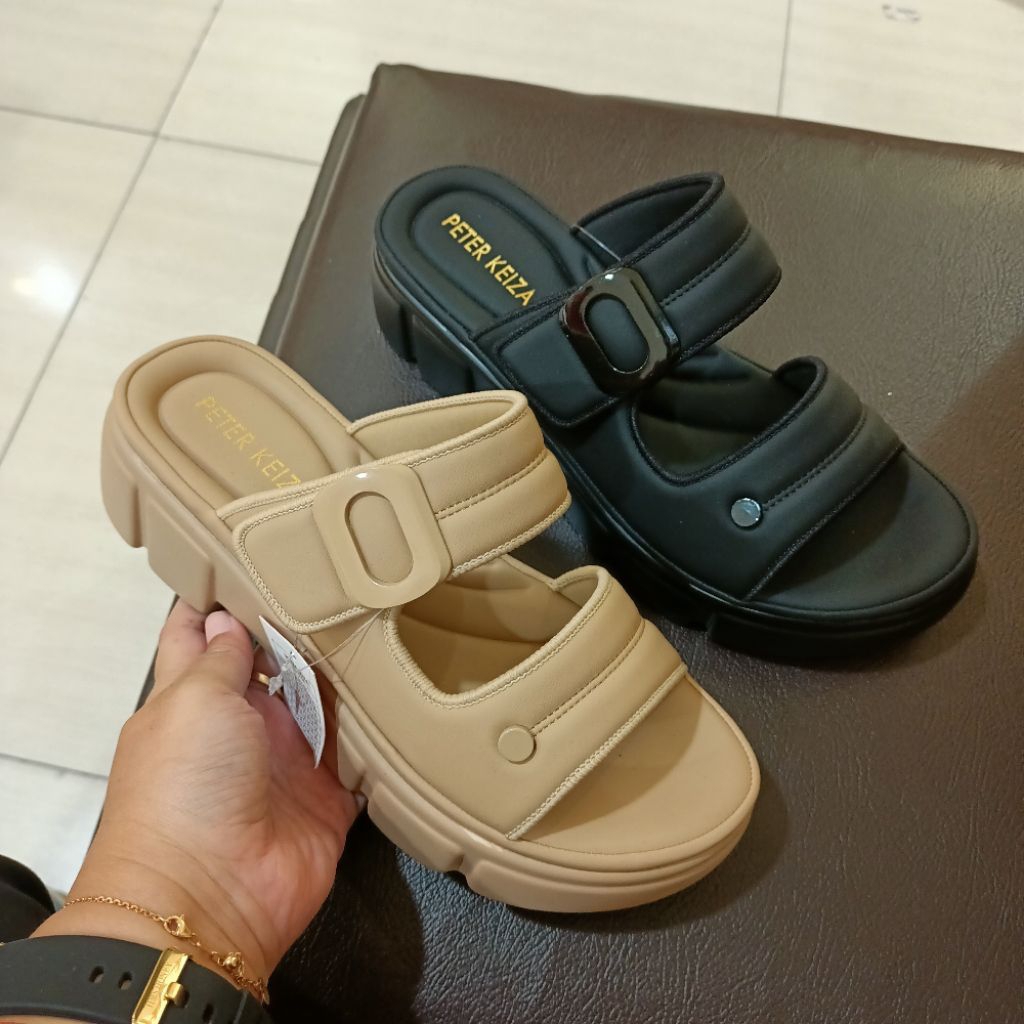 PETER KEIZA sandal wedges wanita ringan