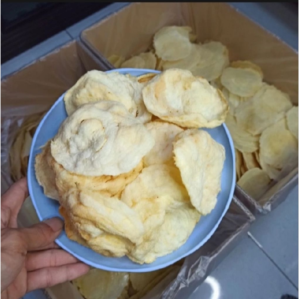 

Termurah Krupuk Tangkil ciri khas Mancak Serang Banten Murah meriah 2(kg)
