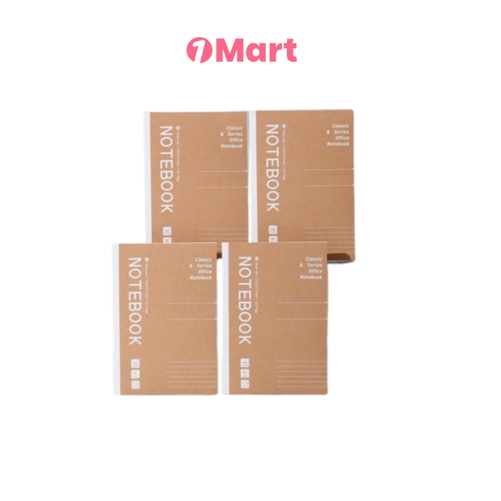 

1MART Buku Tulis Garis Horizontal Kulit Sapi Classic Kraft Cover