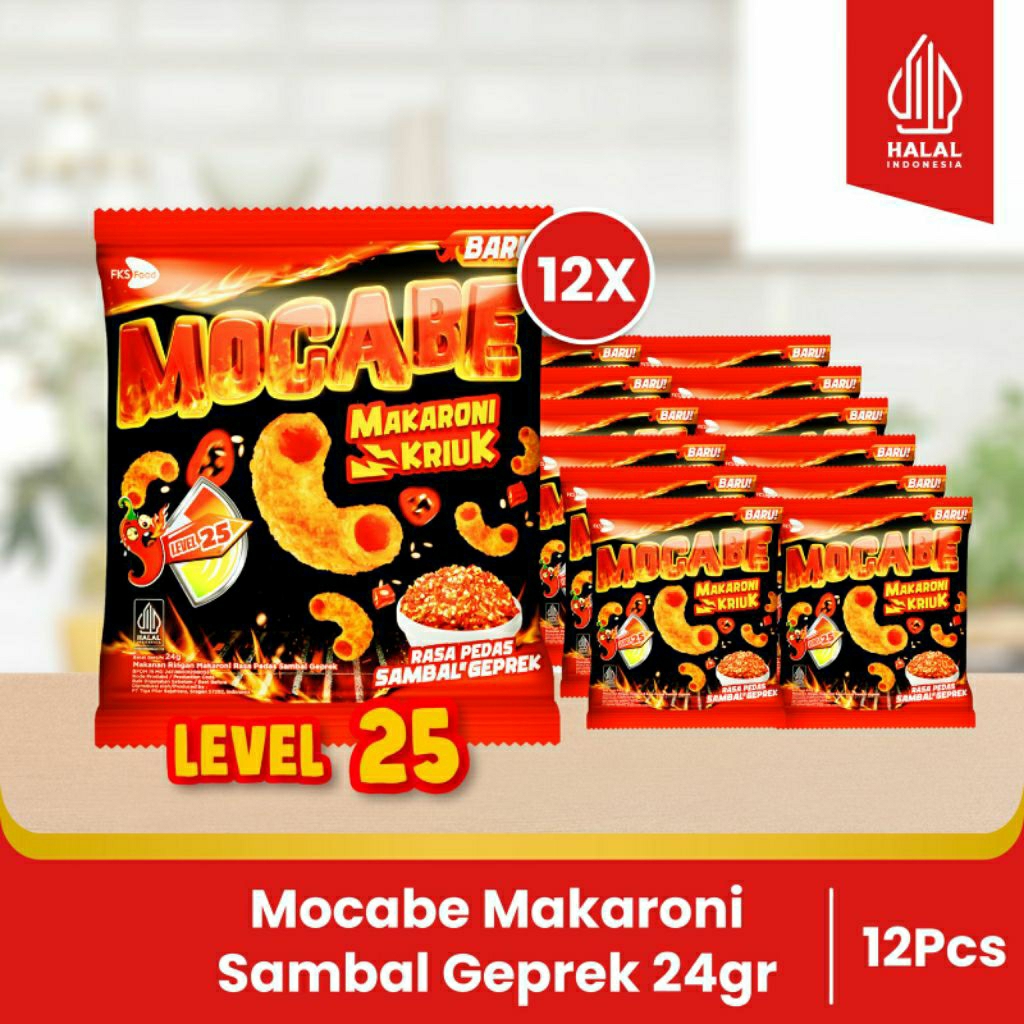 

Paket Bundling - Macaroni Mocabe - Sambal Geprek - 24 gr - 12 pcs