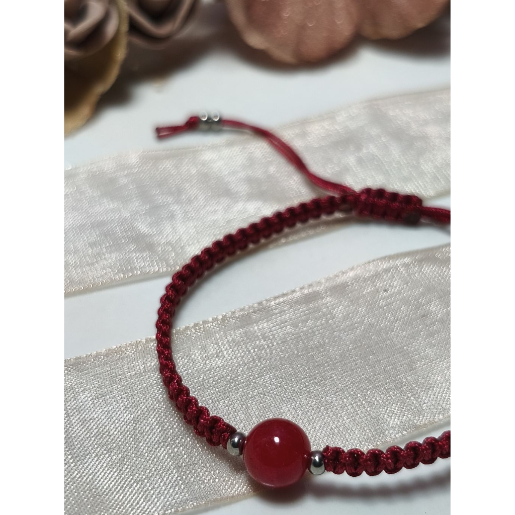SAMKEST - GELANG TALI GIOK GIOK, GELANG GIOK MERAH, GELANG GIOK KRISTAL, KRISTAL GIOK MERAH, BRACELE