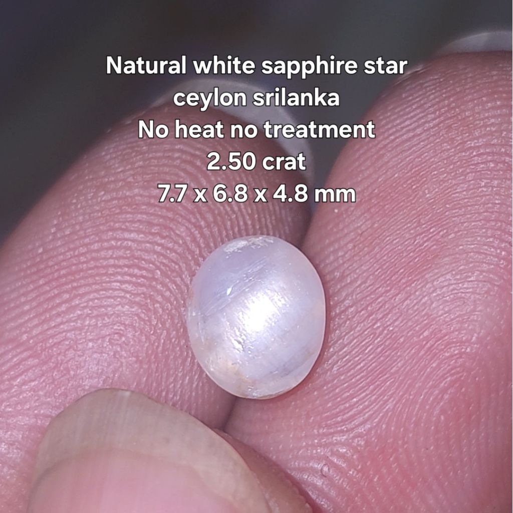 natural white sapphire star ceylon safir srilanka no treatment