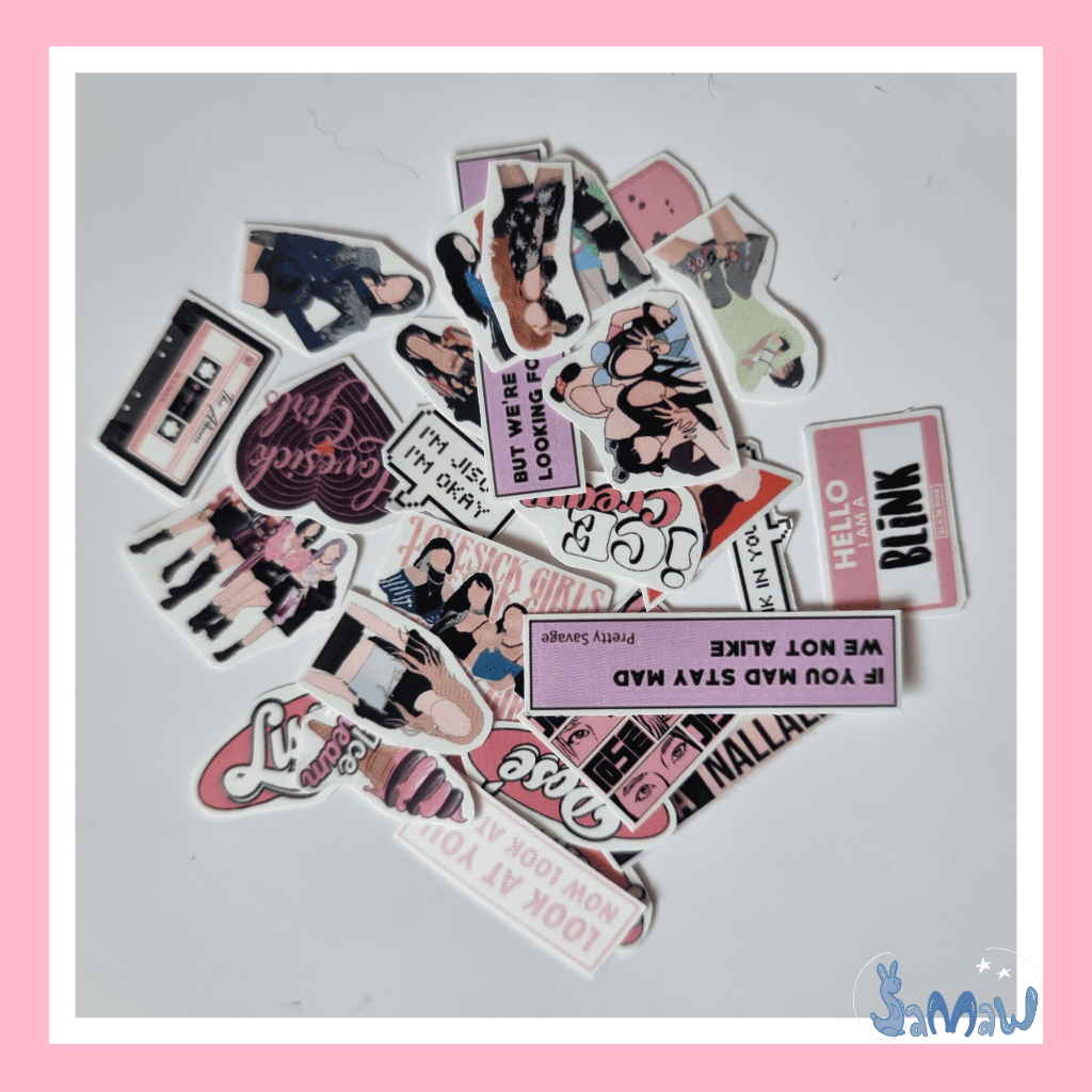 

Stiker Mini KPOP Blackpink Bahan Vinyl Glossy Waterproof | Stiker Kpop Freebies