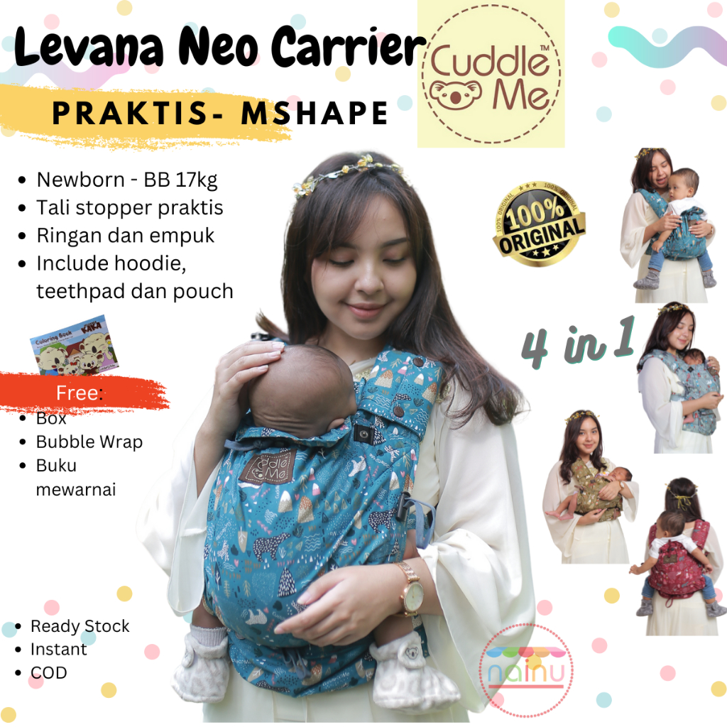 Cuddleme Levana Carrier Gendongan SSC Gendongan bayi SSC MShape